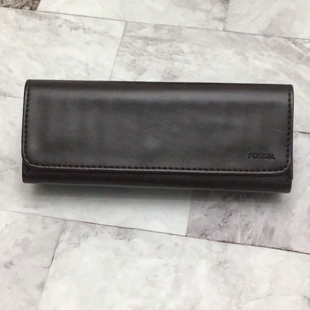 Fossil Eyeglass Case, Hard Case Eyeglasses Case, Brown